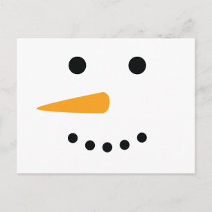 雪だるま顔 ポストカード