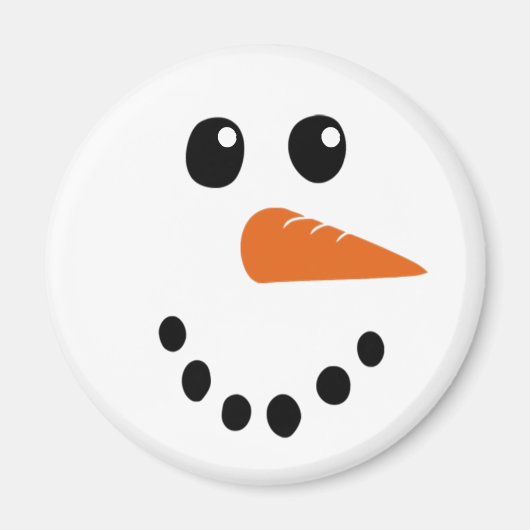 雪だるま顔 マグネット (正面)
