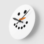 雪だるま顔 ラウンド壁時計 (傾斜)