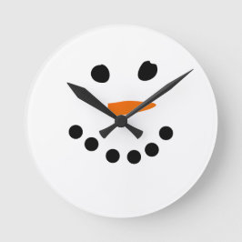雪だるま顔 ラウンド壁時計