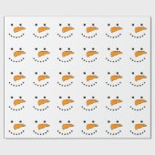 雪だるま顔 ラッピングペーパー (フラット)