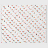 雪だるま顔 ラッピングペーパー (フラット)