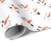 雪だるま顔 ラッピングペーパー (ロールコーナー)