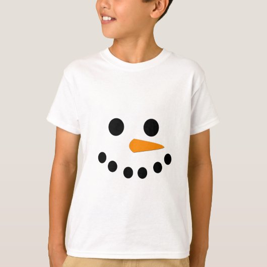 雪だるま顔 Tシャツ (正面)