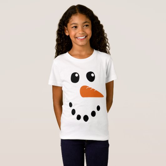 雪だるま顔 Tシャツ (正面フル)