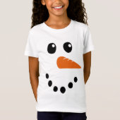 雪だるま顔 Tシャツ (正面)