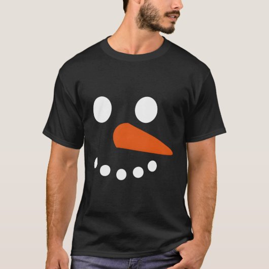 雪だるま顔 Tシャツ (正面)