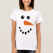 雪だるま顔Tシャツ Tシャツ (正面)