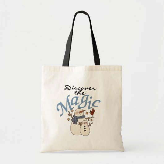 雪だるま魔法Tシャツとギフト トートバッグ (正面)