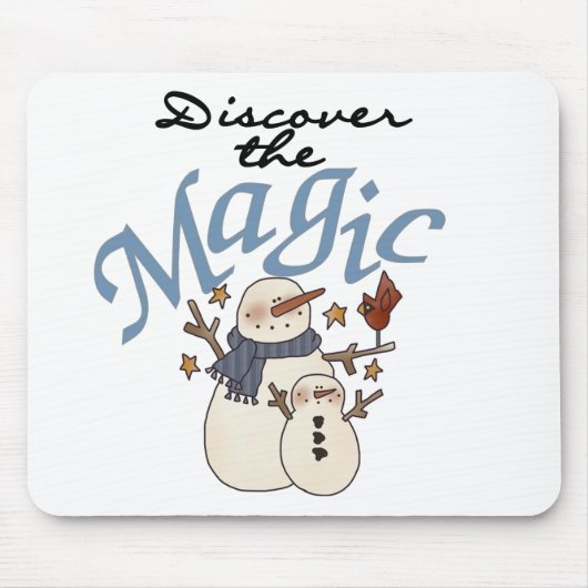 雪だるま魔法Tシャツとギフト マウスパッド (正面)