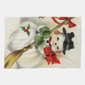 雪だるま01 キッチンタオル (横)