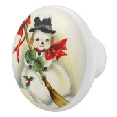 雪だるま01 セラミックノブ (右)