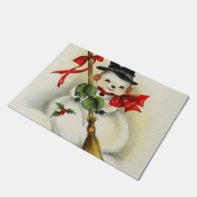 雪だるま01 ドアマット (アングル)