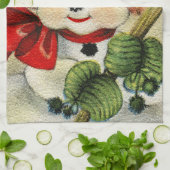 雪だるま04 キッチンタオル (折り畳み)