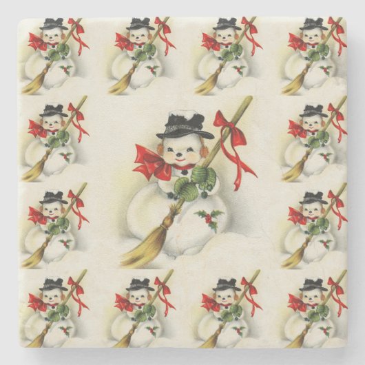 雪だるま09 ストーンコースター (正面)