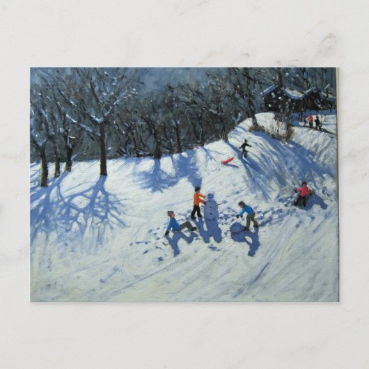 雪だるま2 ポストカード (正面)