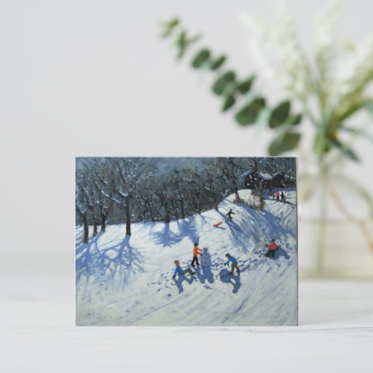 雪だるま2 ポストカード (スタンド正面)