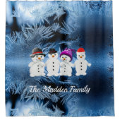 雪だるま4シャワーカーテン シャワーカーテン (正面)