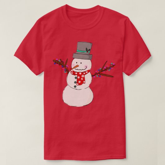 雪だるま5 Tシャツ (デザイン正面)
