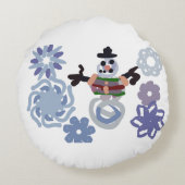 雪だるま あったか ラウンドクッション (裏面)