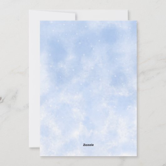 雪だるま&お洒落プレゼントホリデーパーティー シーズンカード (裏面)