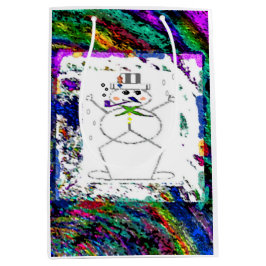 「雪だるま・イン・リビング・カラー」（中）抱き枕 ミディアムペーパーバッグ