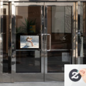 雪だるま ウィンドウサイン (オフィスドア)