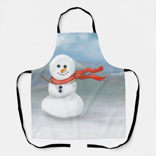 雪だるま エプロン (正面)