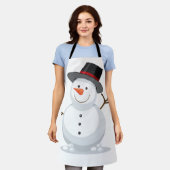 雪だるま エプロン (着用した状態)
