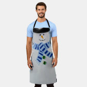 雪だるま エプロン (着用した状態)