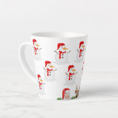 雪だるま カフェラテマグ (左アングル)