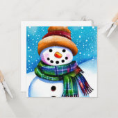 雪だるま カード (正面/裏面インサイチュ)