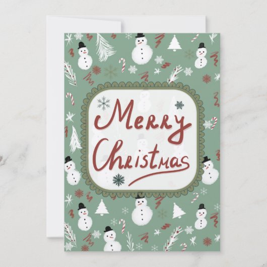 雪だるま カード (正面)