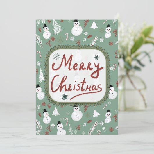 雪だるま カード (スタンド正面)