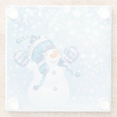 雪だるま ガラスコースター (裏面)