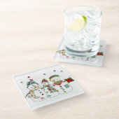 雪だるま ガラスコースター (アングル)