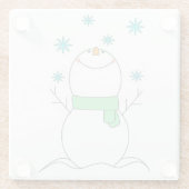 雪だるま ガラスコースター (裏面)