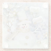 雪だるま ガラスコースター (裏面)