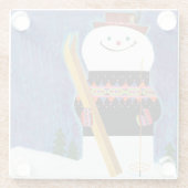 雪だるま ガラスコースター (裏面)