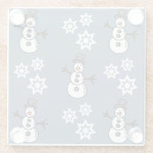 雪だるま ガラスコースター (裏面)