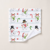 雪だるま、キャンディーキャン、スターとストライプ バスタオルセット (ウォッシュタオル)