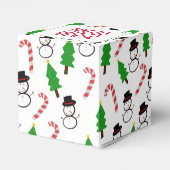 雪だるま キャンディーケーン クリスマスツリー ビジネス ギフト フェイバーボックス (裏面サイド)