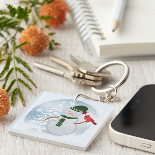 雪だるま キーホルダー (正面右)