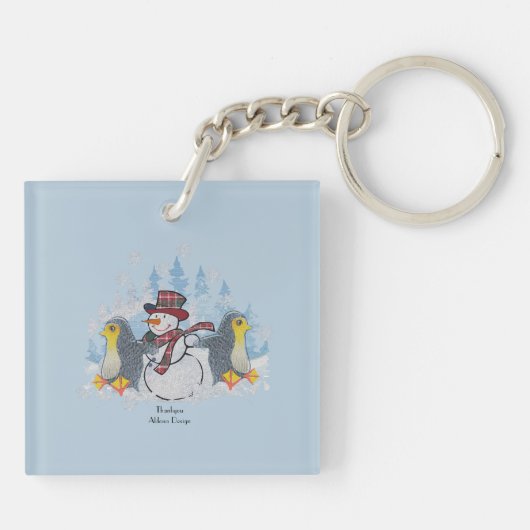 雪だるま キーホルダー (裏面)