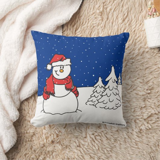 雪だるま クッション (ブランケット)