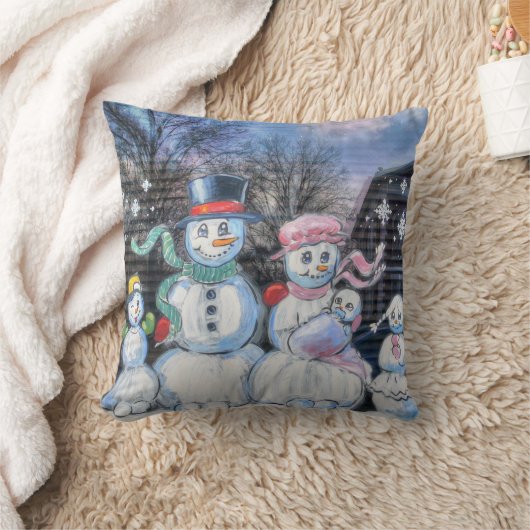 雪だるま クッション (ブランケット)