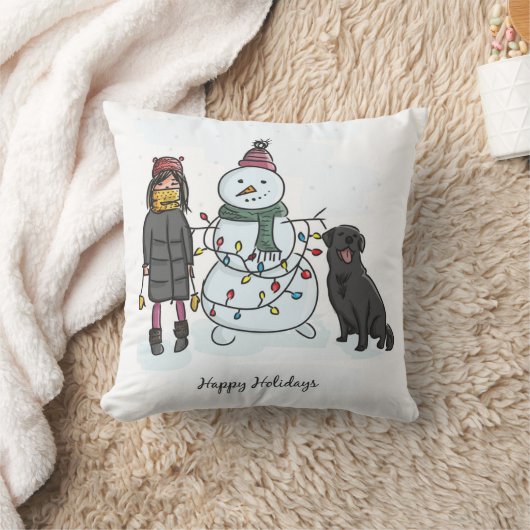 雪だるま クッション (ブランケット)