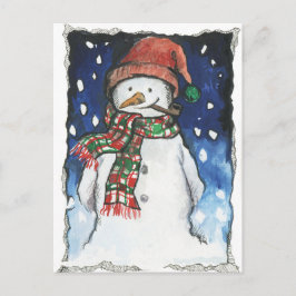 雪だるま-クリスマスはがき シーズンポストカード