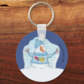 雪だるま・クリスマスは「雪」が近い キーホルダー (正面)