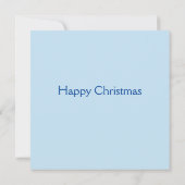 雪だるま＆クリスマスツリーの平らなクリスマスカード (裏面)